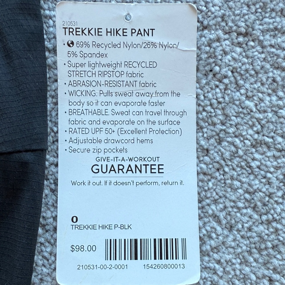 Athleta Black Trekkie Hike Straight Leg Pants - Picture 2 of 5